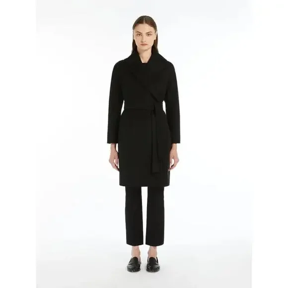 'S Max Mara belted virgin-wool coat, Black, Size 0 - Picture 7 of 10